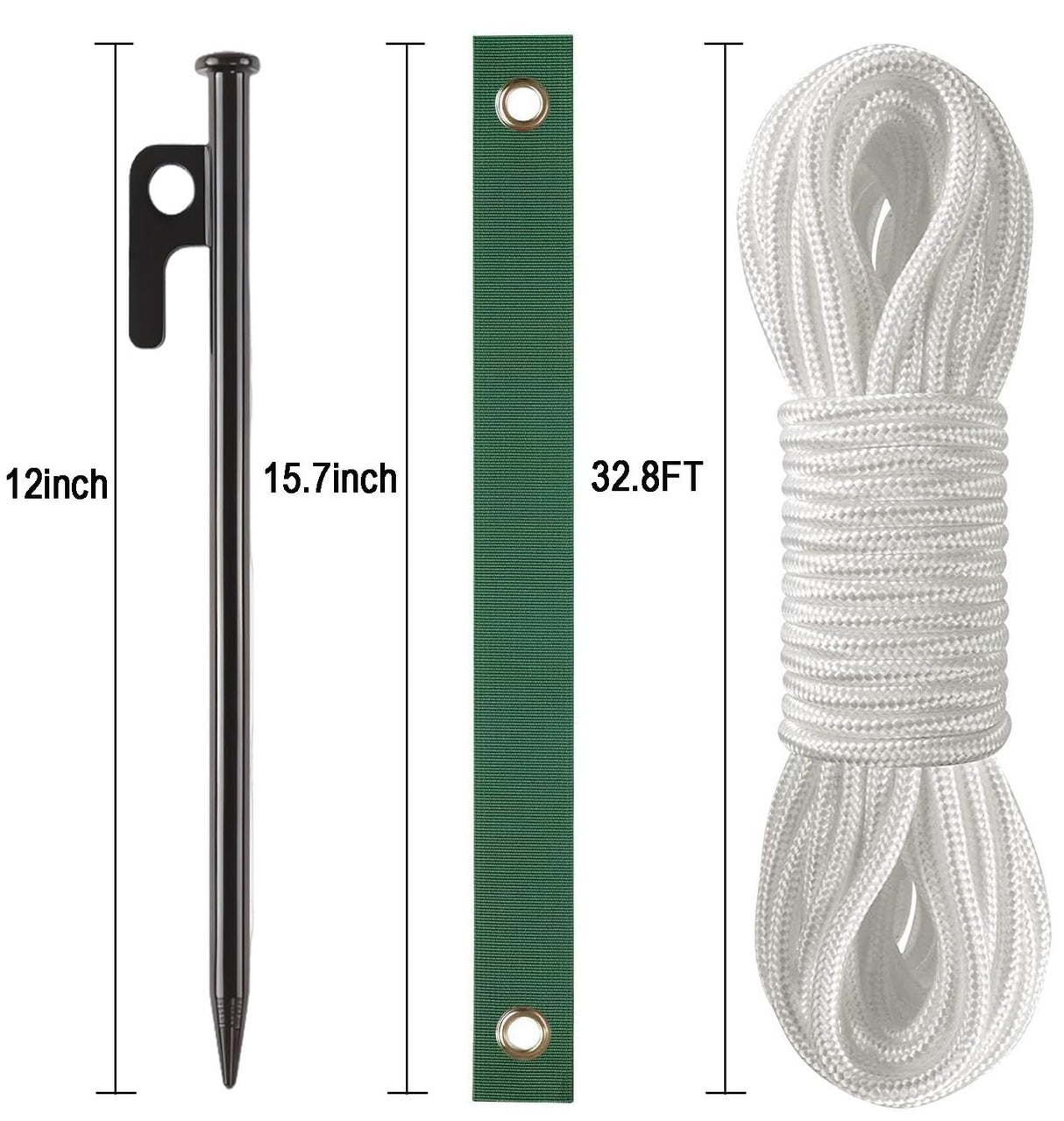 6 Pcs 12 Inch Heavy Duty Steel Tree Stake Kits, Tree Stakes and Supports for Young Trees Against Bad Weather Leaning Tree Anchor Straightening Kit, Bonus Tree Straps & Rope for Anchoring