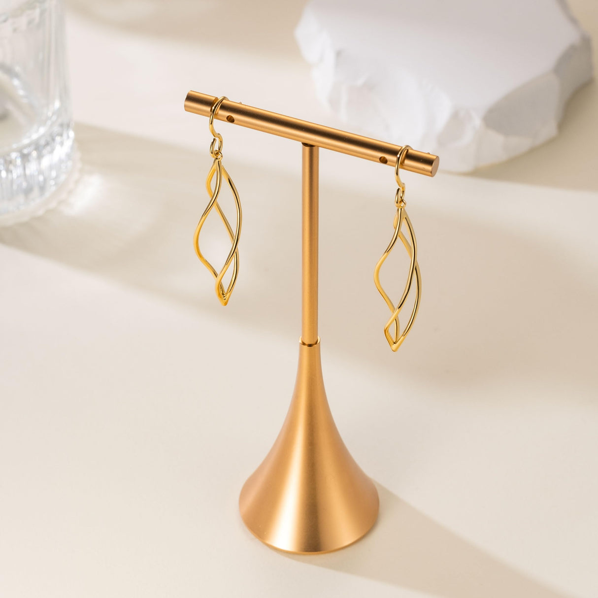 Gold Dangle Earrings 14K Gold Earrings for Women