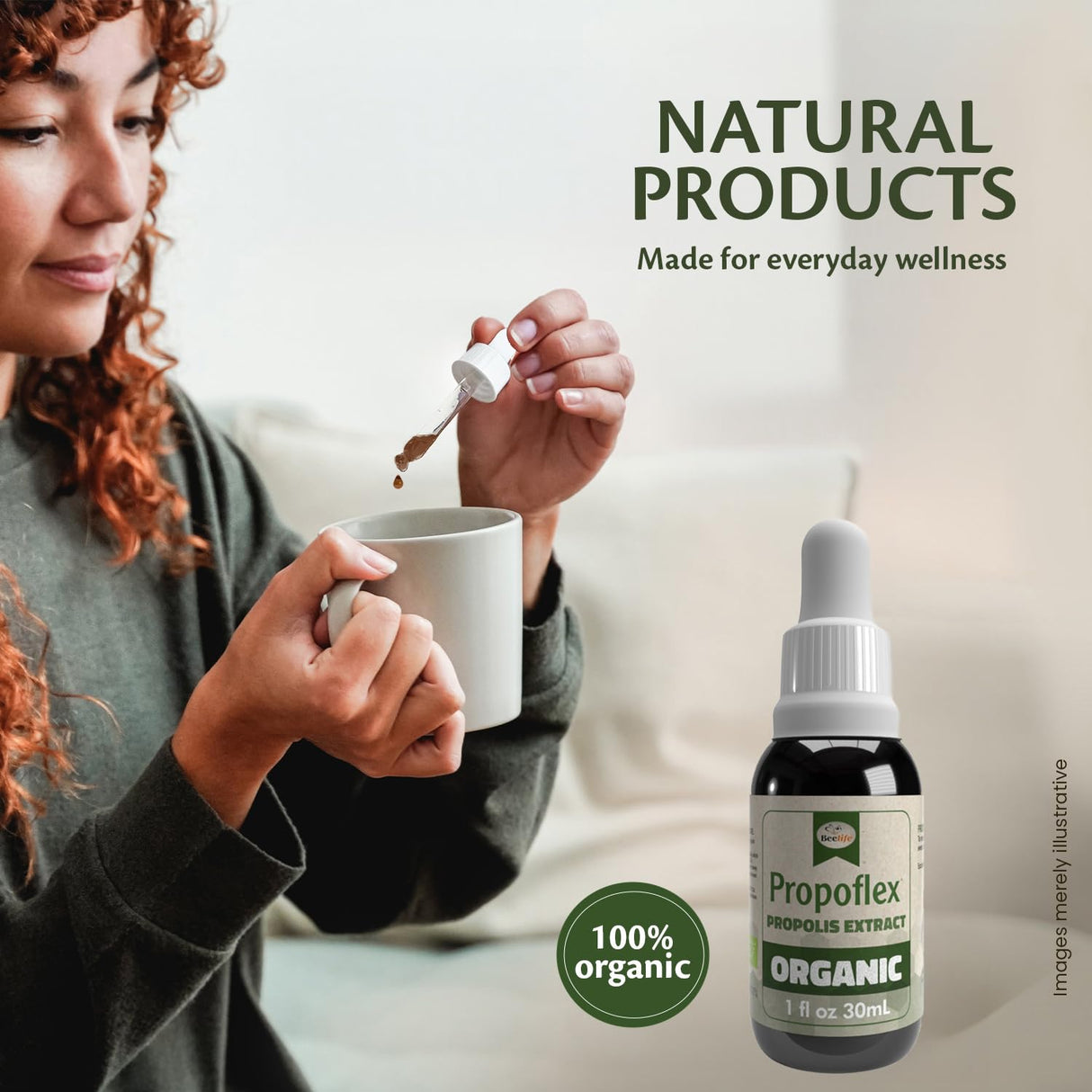 Beelife Organic Brazilian Green Propolis Extract - High Artepillin-C Levels, Antioxidant-Rich Supplement for Overall Wellness - Natural & Kosher- Organic Green Propolis Tincture, 1 Fl. Oz.