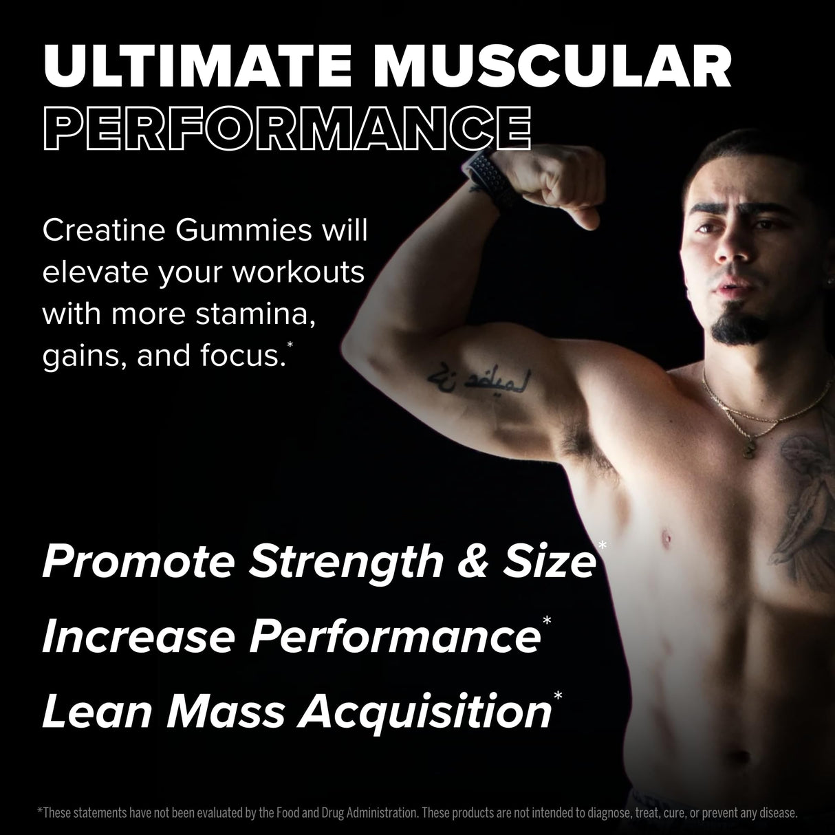 FINAFLEX Creatine Gummies - 120 Gummies - Lemon Burst Flavor - Promotes Muscular Strength, Size & Performance - 5g of Creatine Monohydrate Per Serving - 30 Servings