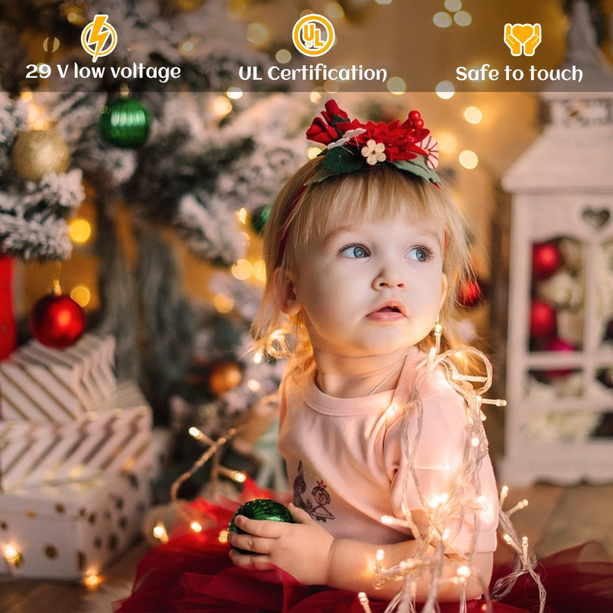 66ft Icicle Lights for Outside - 640 LED Christmas Lights Outdoor with 120 Drops 8 Modes, Plug in Twinkle Light Outside for Holiday Wedding Party Tree Room Indoor Thanksgiving Decoration, Warm White