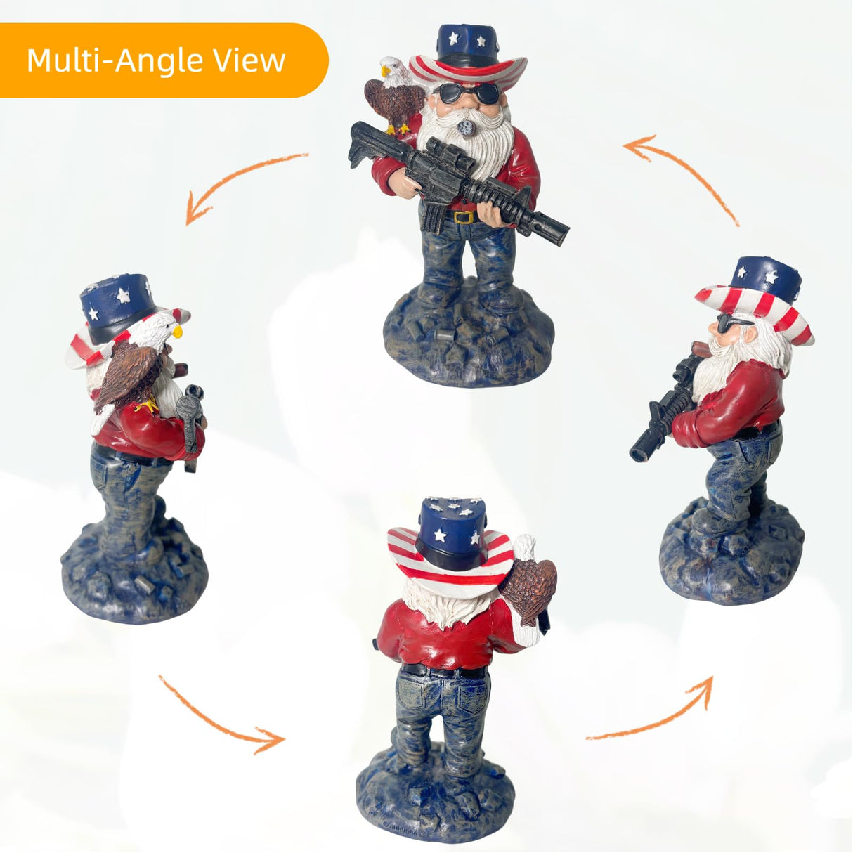 Tabletop-4.8in,Gnomes,Military Gnome,Gnome Gifts,Garden Gnome,Gifts for Men
