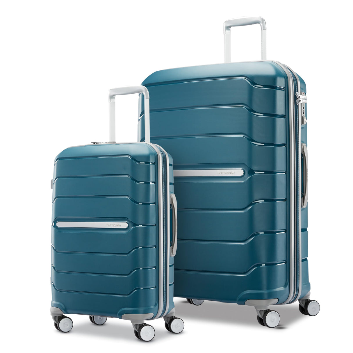 Samsonite Freeform Hardside Expandable Luggage with Spinners, Dark Teal, 2PC SET (Carry-on/Large)