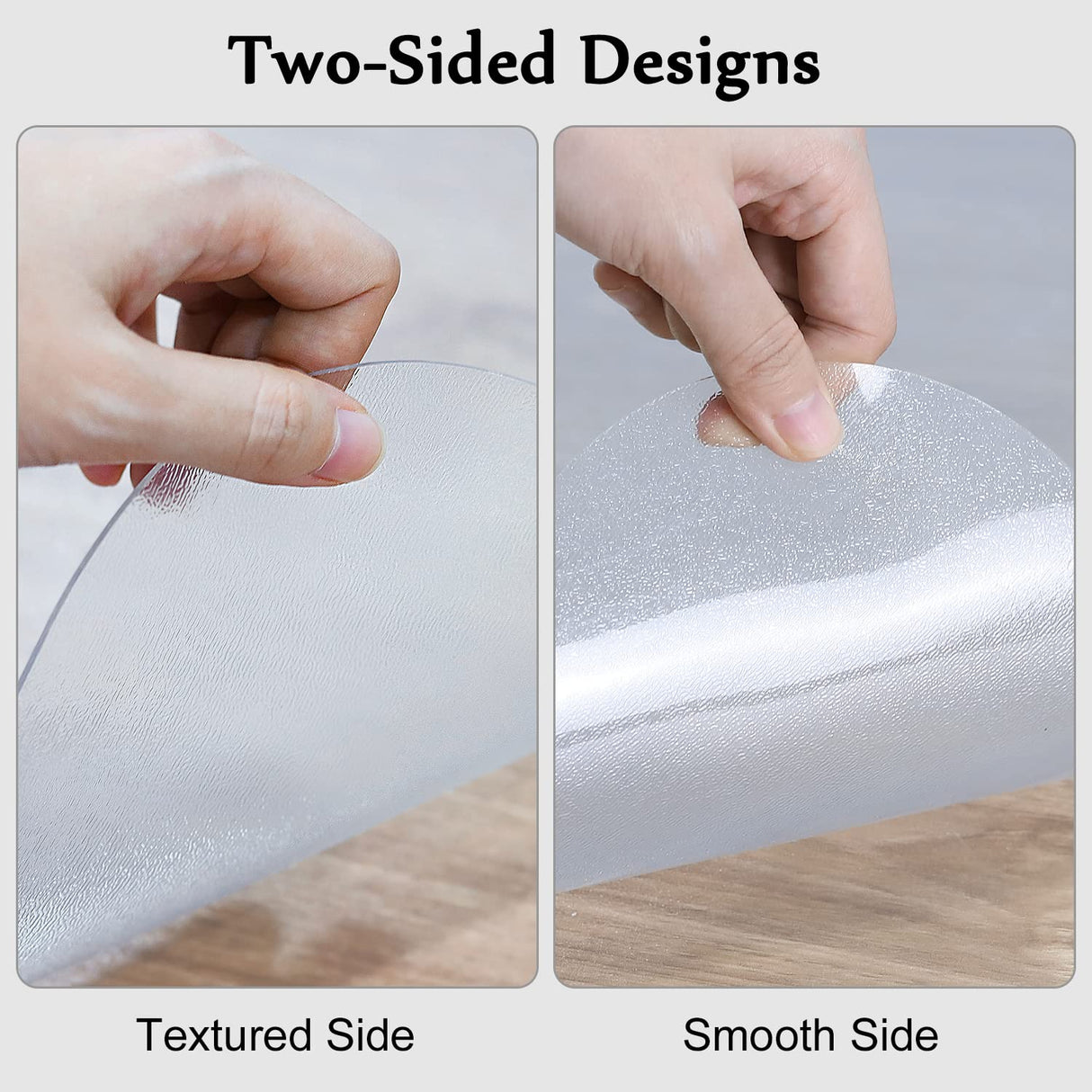 Blvornl Office Chair Mat for Hard Wood Floor, Sturdy Plastic Protector Floor Mat for Office Chair, Rectangle Transparent PVC Computer Hard Floor Chair Mat for Desk, Office, Home (Clear, 35.5 X 48in)