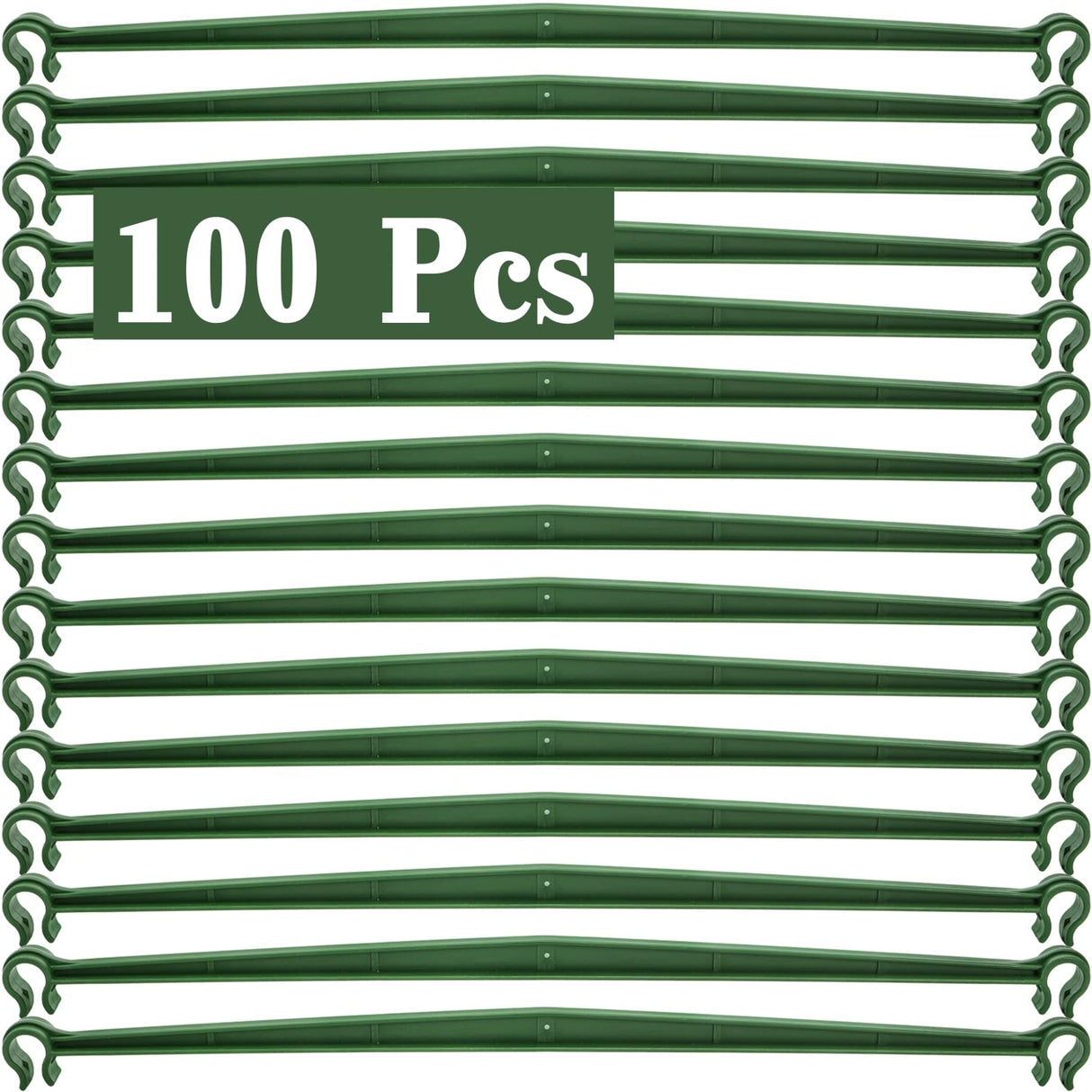 Coloch 100 Pcs Plant Stake Arms for Tomato Cage, 11.8” Expandable Plant Supports Trellis Connector with 2 Buckles for 11mm Diameter Plant Stake, for Climbing Plants, Tomato, Vegetable, Indoor&Outdoor