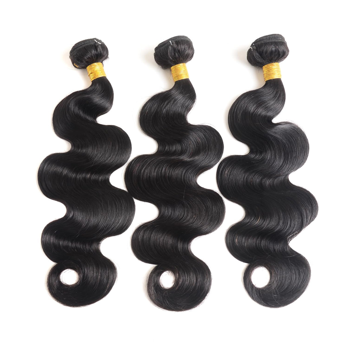 Lemeiily Human Hair Bundles 16 18 20 Inch Body Wave Bundles Human Hair 100% Unprocessed Brazilian Virgin Hair Quick Weave Bundles Human Hair 3 Bundles Deals Real Human Hair Extensions Natural Black