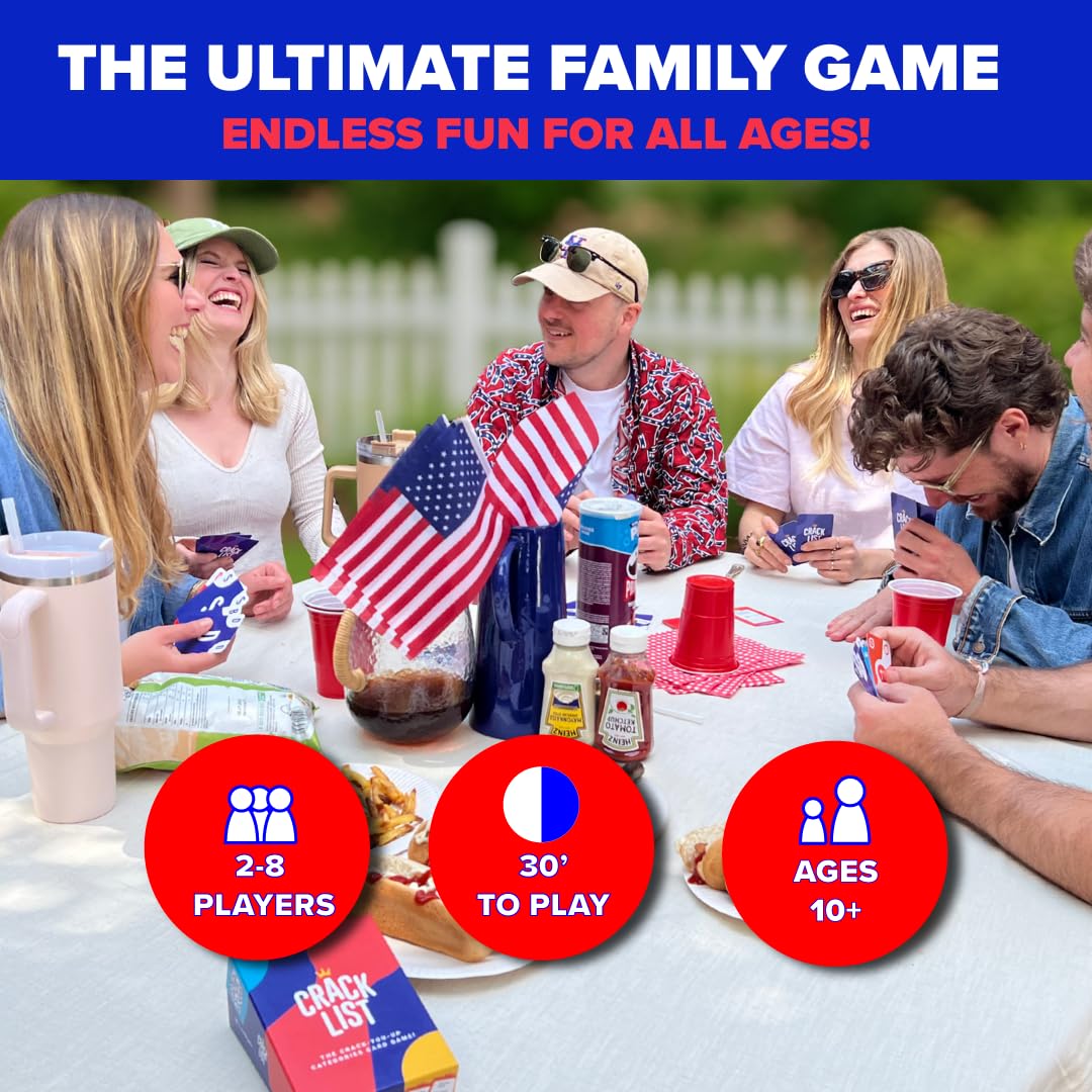 SAVANA Crack List - The Crack-You-Up Categories Card Game | 2+ Players | Quick and Hilarious Game for Kids, Teens and Adults | Family Board Games