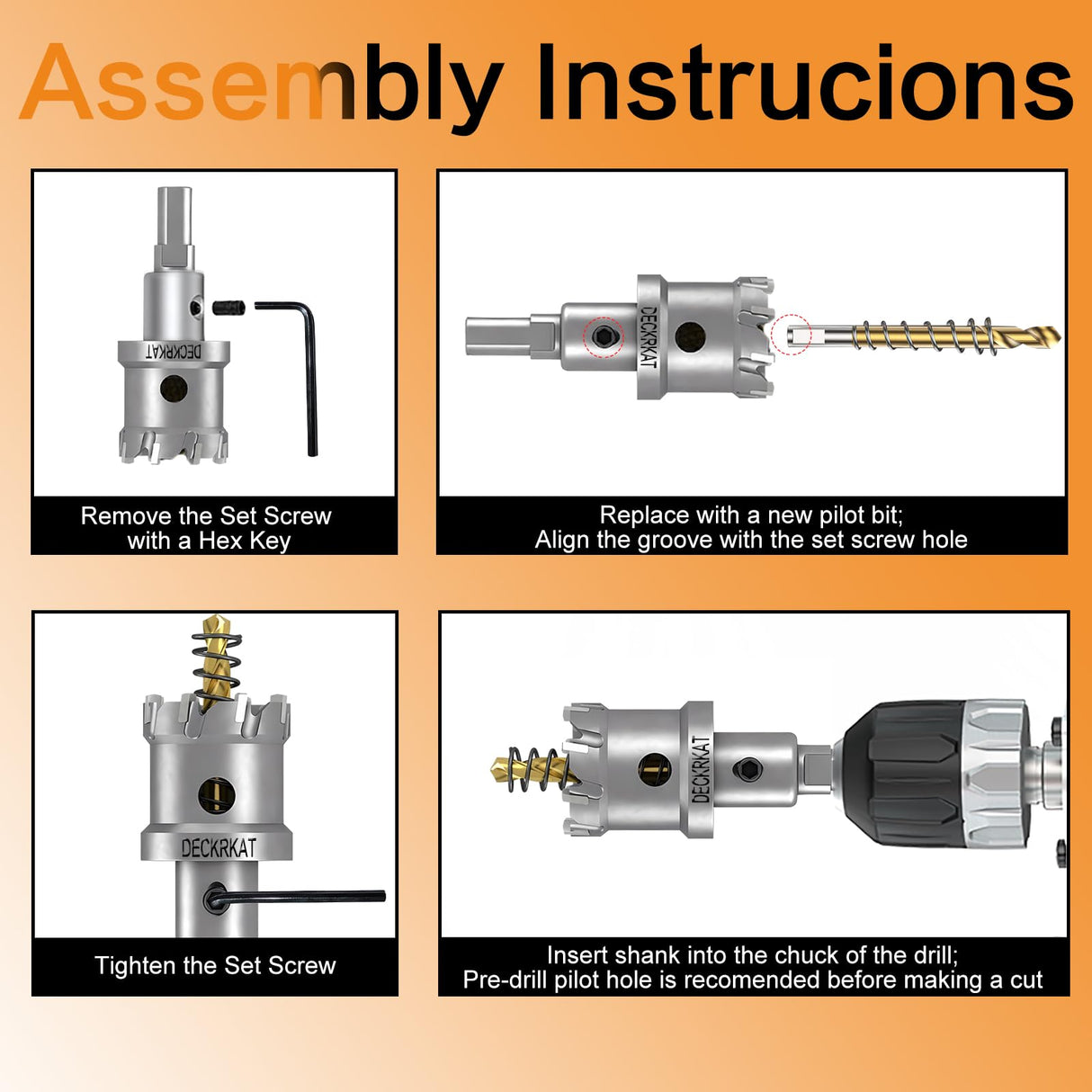 3-3/8" TCT Hole Saw for Hard Metal, Heavy Duty 85mm Tungsten Carbide Tipped Hole Cutter with Spring-Loaded Pilot Drill Bit for Stainless Steel, Metal, Iron, and Plastic.