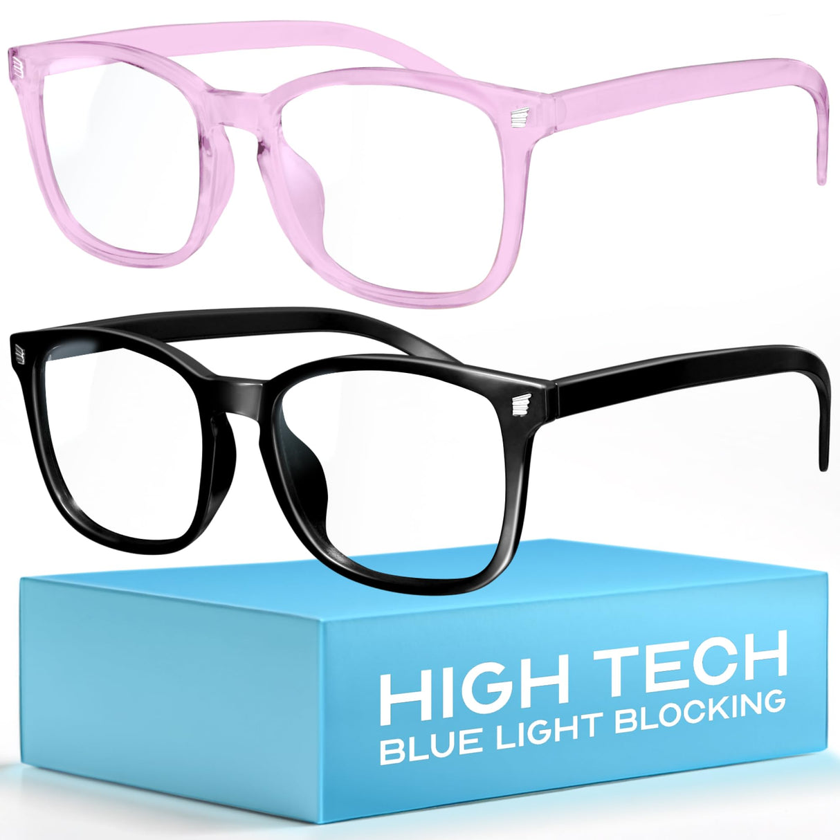 livho High Tech Blue Light Glasses - Advanced 99% Blue Light Blocking Computer Glasses - Anti Eyestrain & UV Glare Protection