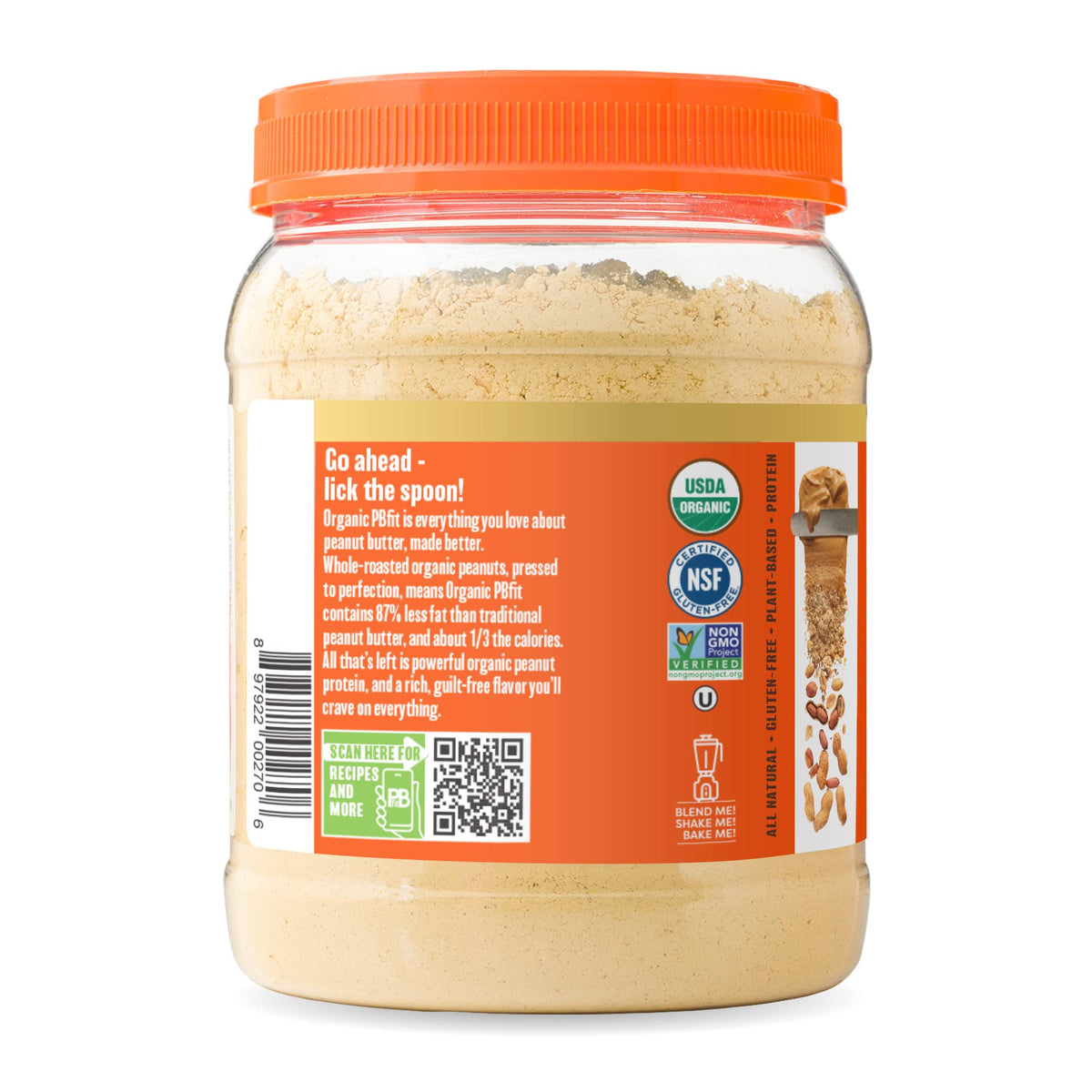 PBfit Organic Peanut Butter Powder 30 Oz, Peanut Spread with 7g Protein