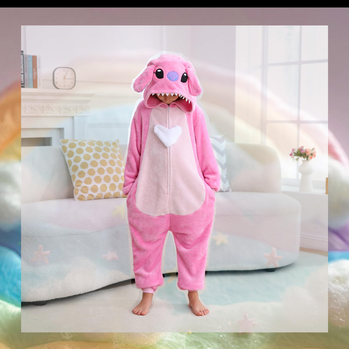 WILDROOMS Unisex Children Animal Onesie Pajamas, Kids Flannel Halloween Costume Christmas Pajamas For Girls and Boys 4-13Y