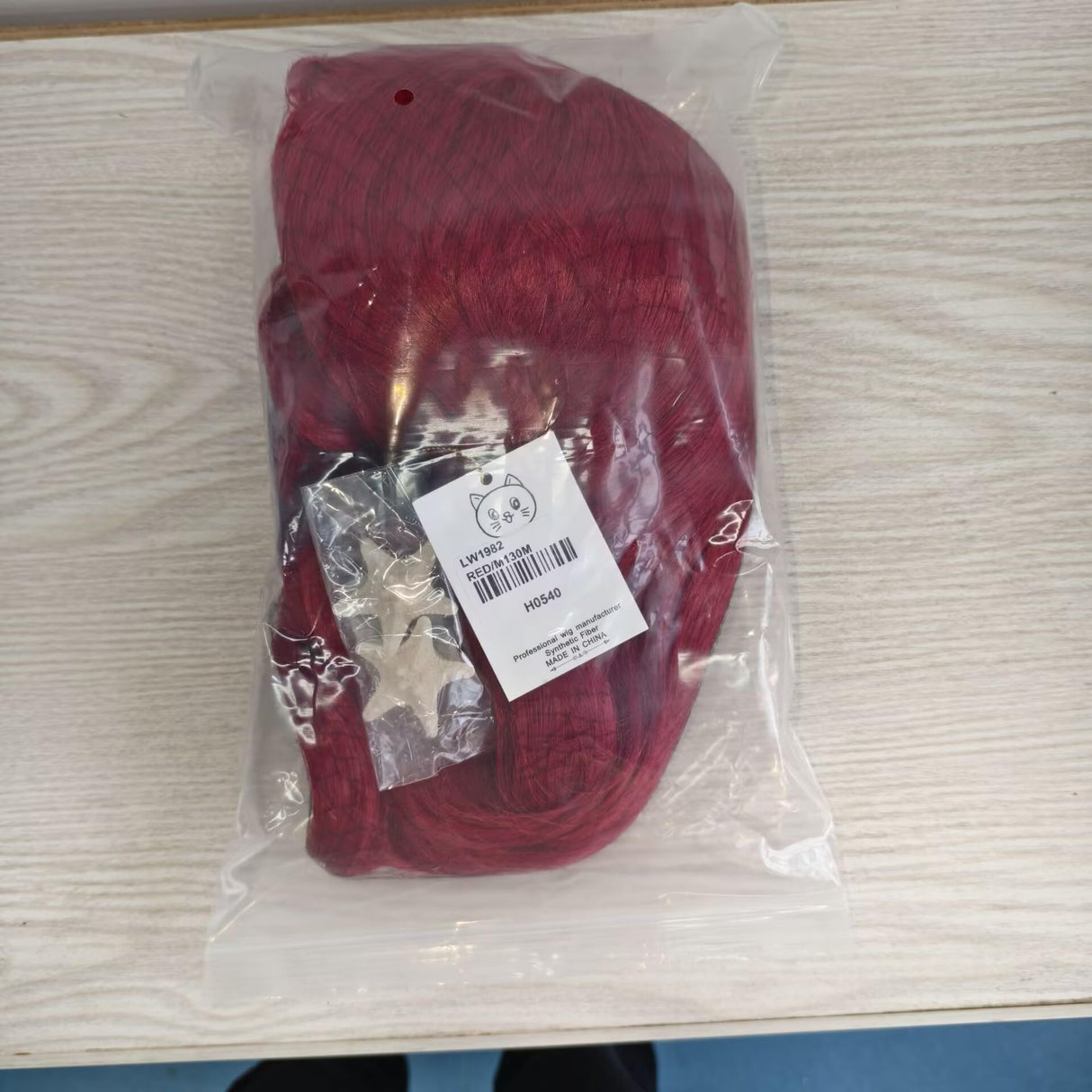 Red Curly Wig , Max Beauty Red Mermaid Cosplay Wigs for Woman with Starfish Hair Clips, Adult Long Hair Daily Wig Heat Resistant Synthetic Fiber for Halloween for Cosplay for Christmas (Red 1)