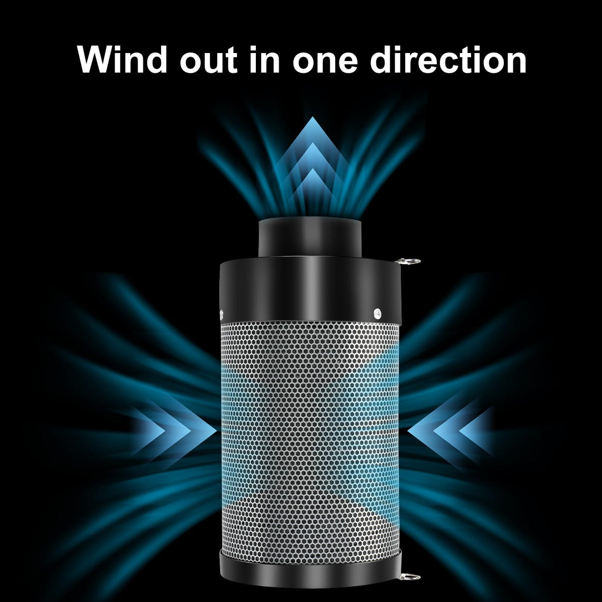 ATOUR 4 Inch Air Carbon Filter with Australian Virgin Charcoal – Odor Control. Built-in 5.5" Quiet Fan with Speed Control, for Inline Duct Fans & Grow Tents. Includes Vent Cover + Pre-Filter 4"x13.4"