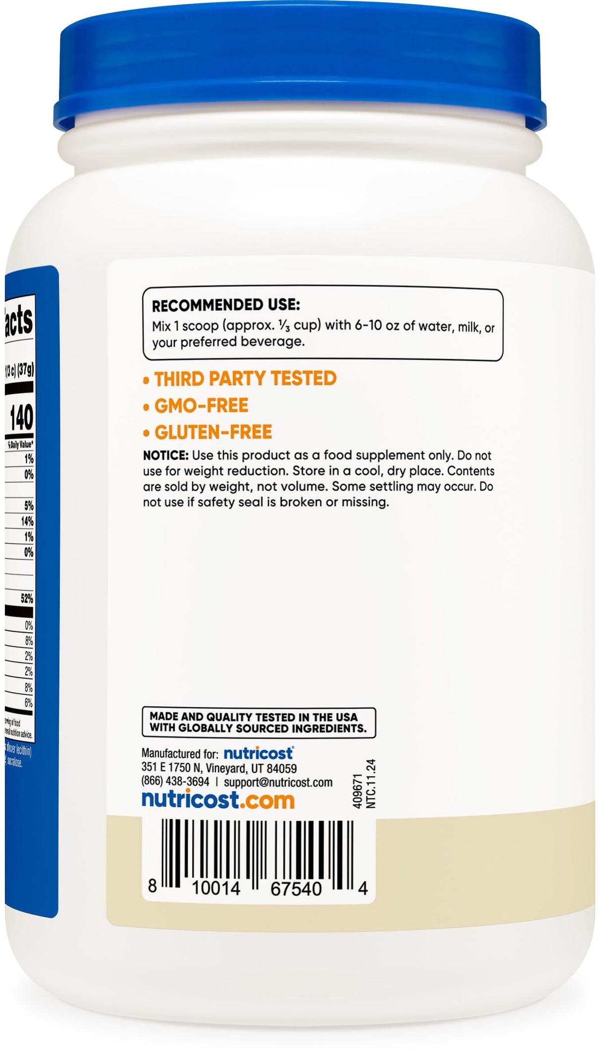 Nutricost Whey Protein Isolate Powder (Vanilla) 2LBS