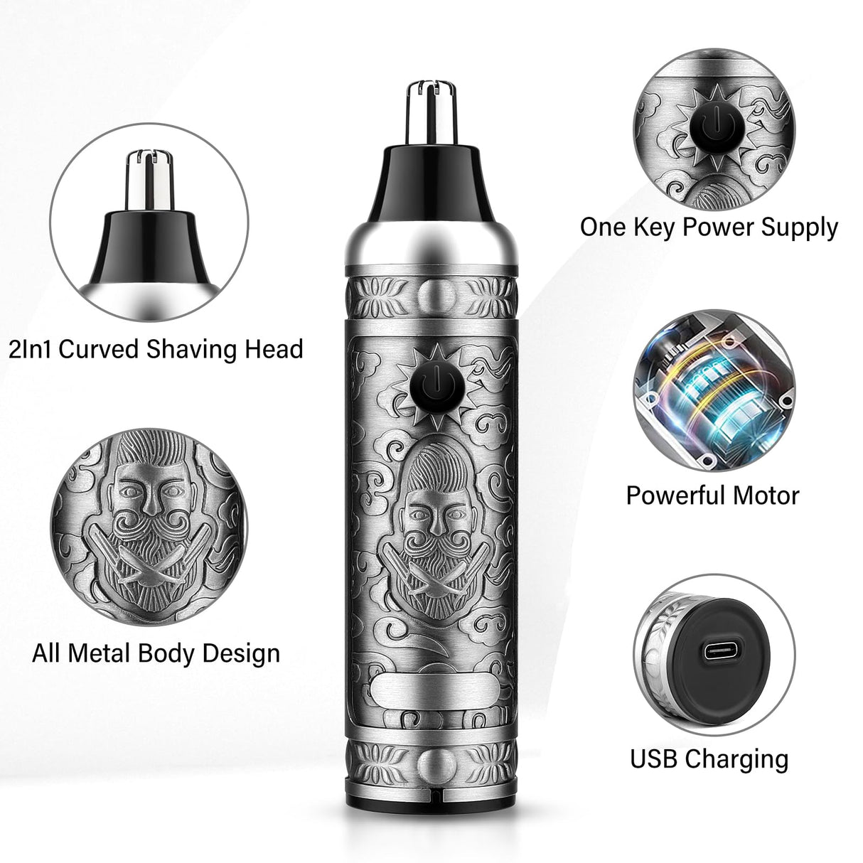 GSKY Professional Hair Clippers, Men's Beard Trimmer & Grooming Kit with Electric Razor, Clippers & Trimmers Set, Hair Cutting Machines