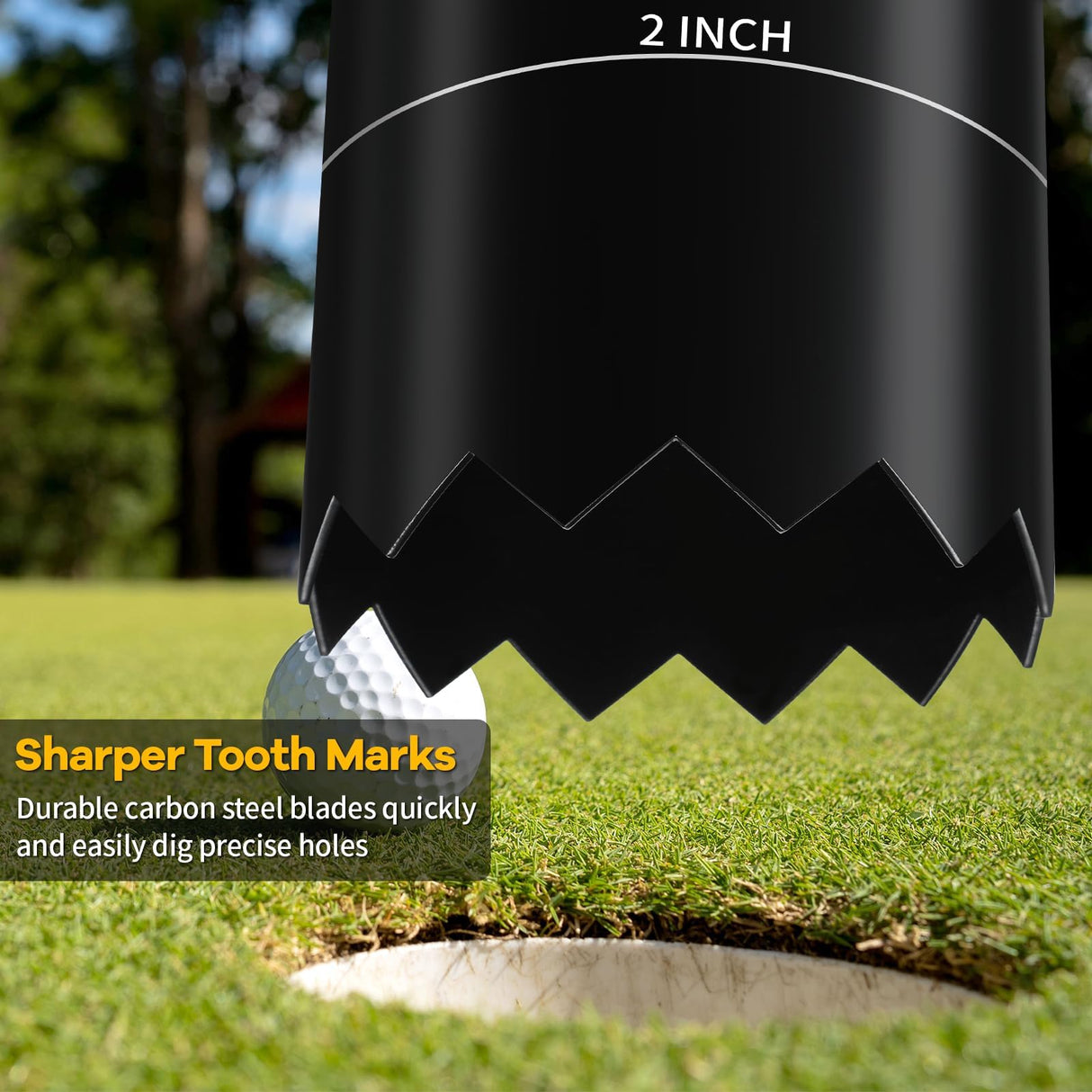Portable Golf Hole Cutter with Detachable Handle, USGA Standard 2 Inch, 4 Inch and 6 Inch Holes Digger Tool, Golf Holes for Backyard Putting Green Hole Cutter, Lawn Garden Outdoor Practice Training