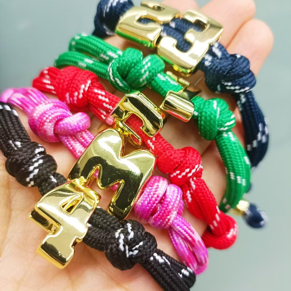 SHXLONG Custom Bubble Number Bracelet, Personalized Woven Number Bracelets for Women, Colorful Handmade Rope Knotty Gift for Mom, Daughter, Wife, Best Friends