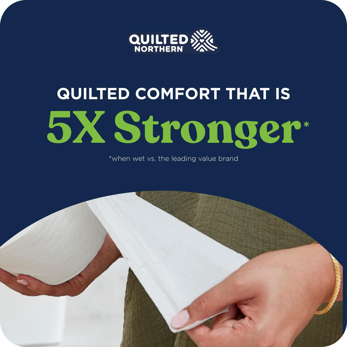 Quilted Northern Ultra Soft & Strong Toilet Paper, 32 Mega Rolls = 128 Regular Rolls, 5X Stronger*, Premium Soft Toilet Tissue with Recyclable Paper Packaging