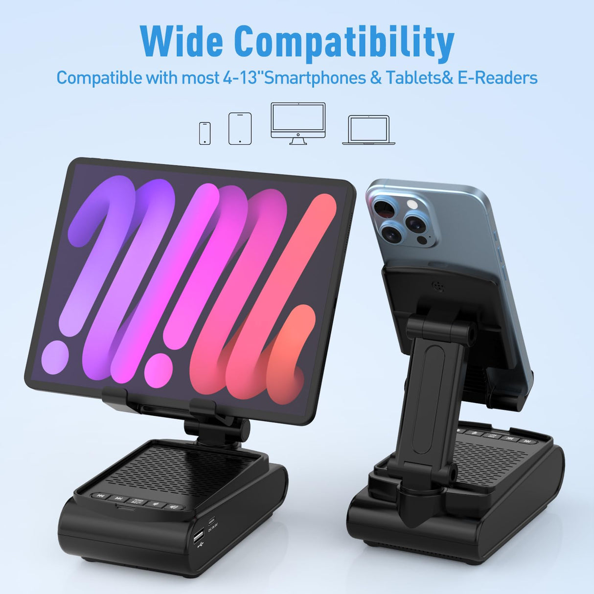 Gifts for Men, White Elephant Gifts for Adults, Cell Phone Stand with Wireless Bluetooth Speaker, Birthday Gift for Dad Boyfriend Husband Him Men Gifts for Christmas, Stocking Stuffers for Adults