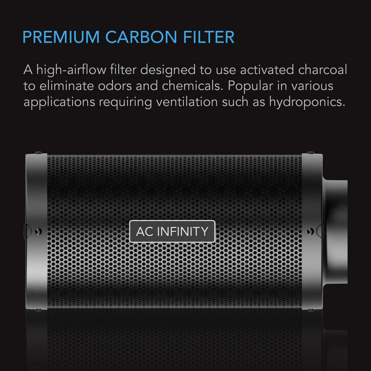 AC Infinity Air Carbon Filter 4" with Premium Australian Virgin Charcoal