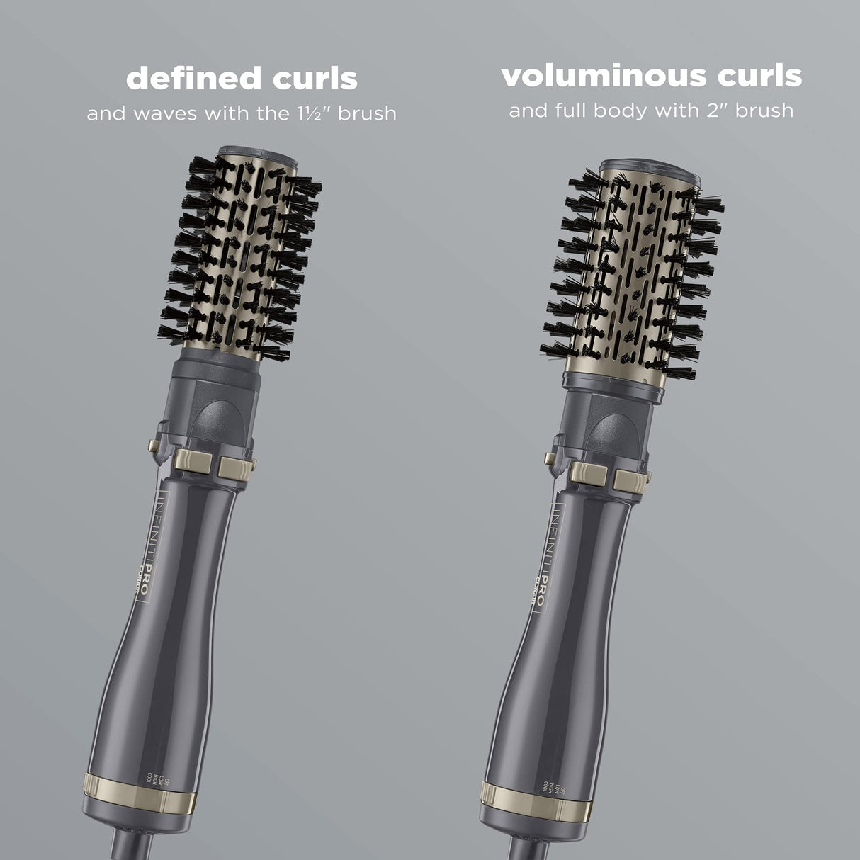 INFINITIPRO BY CONAIR Hot Air Styling Brush Set with 2-Inch and 1.5-Inch Bristles