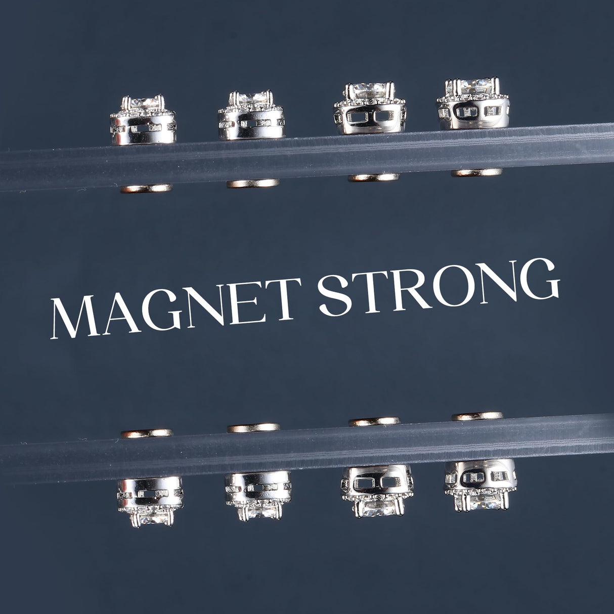 GEMQUEEN Moissanite Magnetic Earrings for Women Men Hypoallergenic, 1.6CT