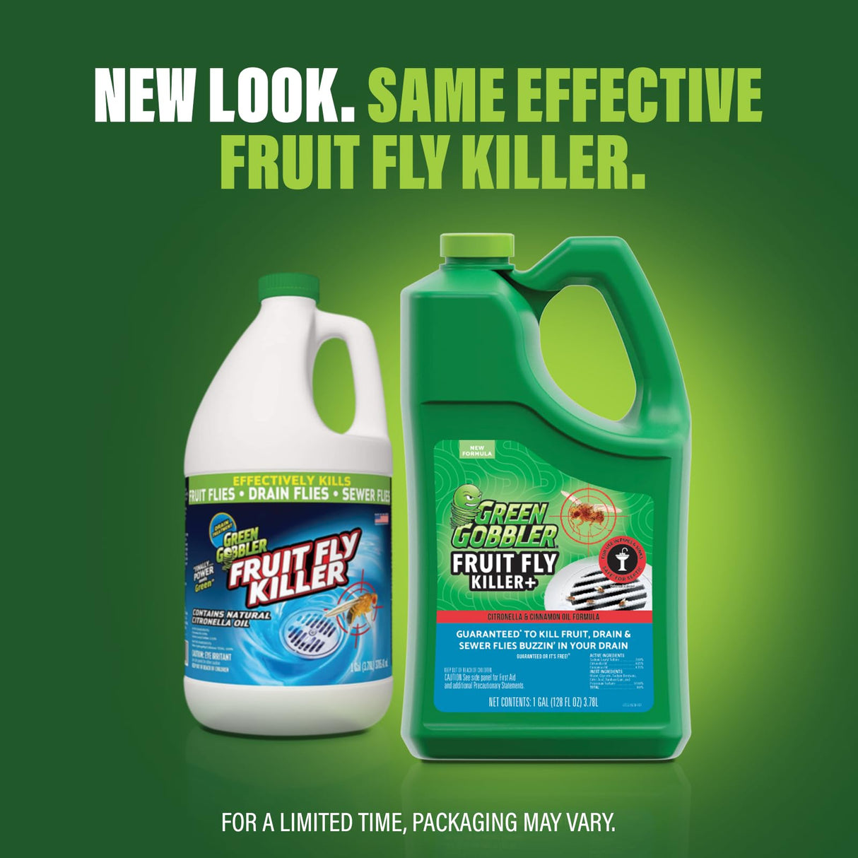 Green Gobbler Fruit Fly Goodbye Gel Drain Treatment | Killer Flies & Eliminator (1 Gallon)