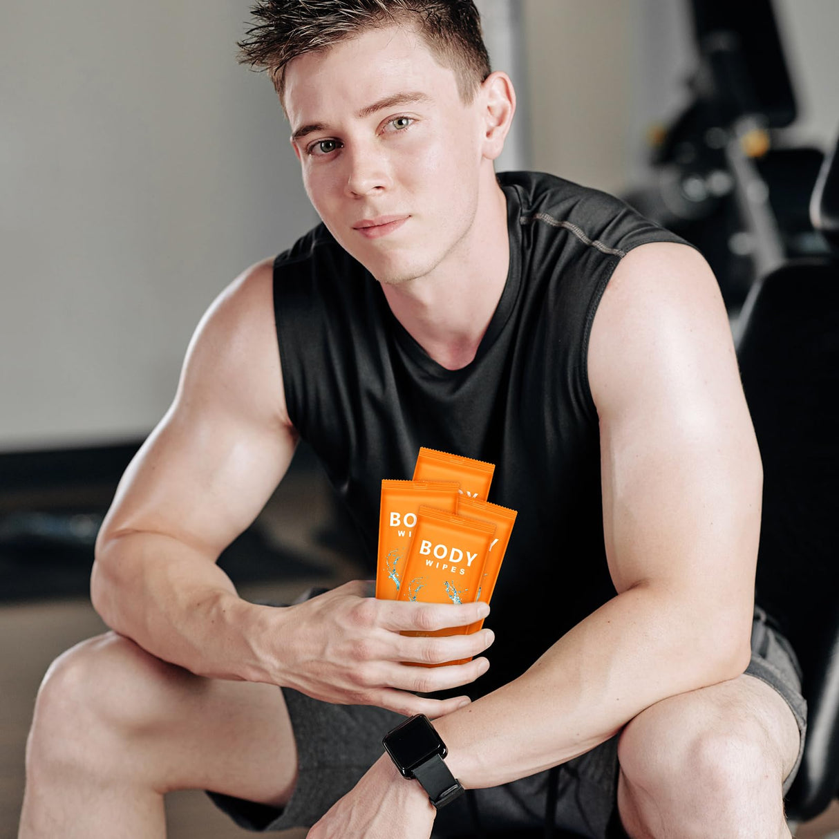 Treela 300 Pcs Bulk Large Body Wipes Individually Wrapped Big Bath Wipes for Adults Bathing No Rinse Shower Bulk Deodorant for Homeless Hygiene Personal Cleansing for Travel Gym(7.09" X 9.84",Orange)