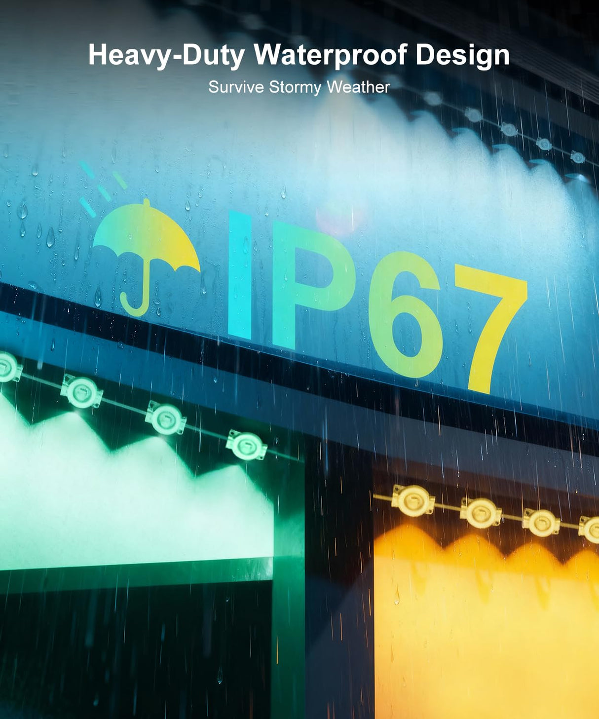 MuliVid 200Ft Permanent Outdoor Lights for House, RGB Halloween House Light Outdoor with Remote APP Control,IP67 Waterproof for Outside Decorations,Eaves Lights for Christmas, Holiday, Party, Daily