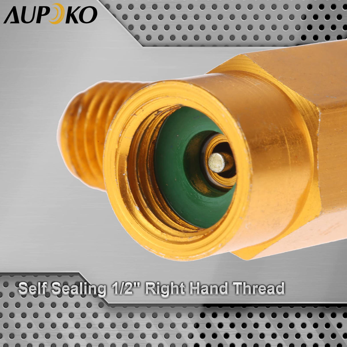 R134A Self-Sealing Can Tap with Right Hand Thread, R134A Valve Tool Bottle Opener with 1/2" Female R-H Thread and 1/4’’ SAE Male Connector, Fits for R134A Automotive Air Conditioning Charging