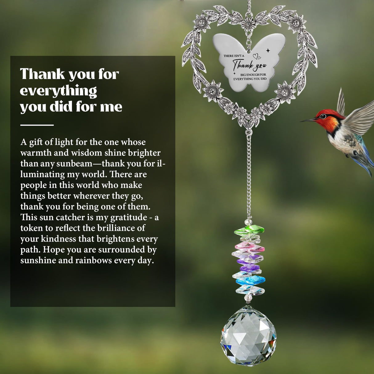 Appreciation Gift for Women Teacher, Thank You Suncatcher for Coworkers