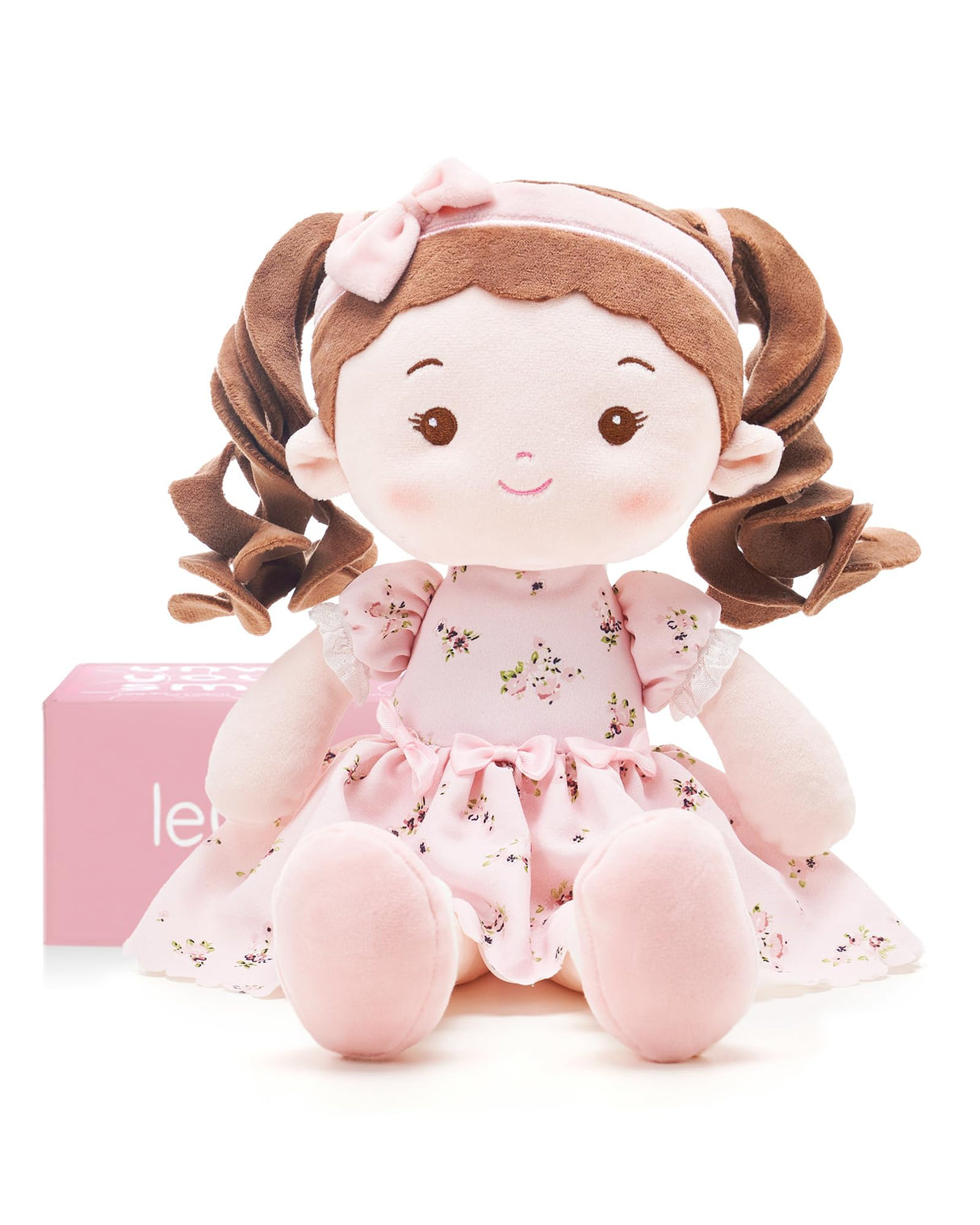 LeyaDoll Soft Baby Doll Toys (16''), My First Baby Rag Doll for 1 Year-Old Girl Birthday Gift, Christmas Plush Toys Gift for Toddler Kids Infants -Princess Breeze