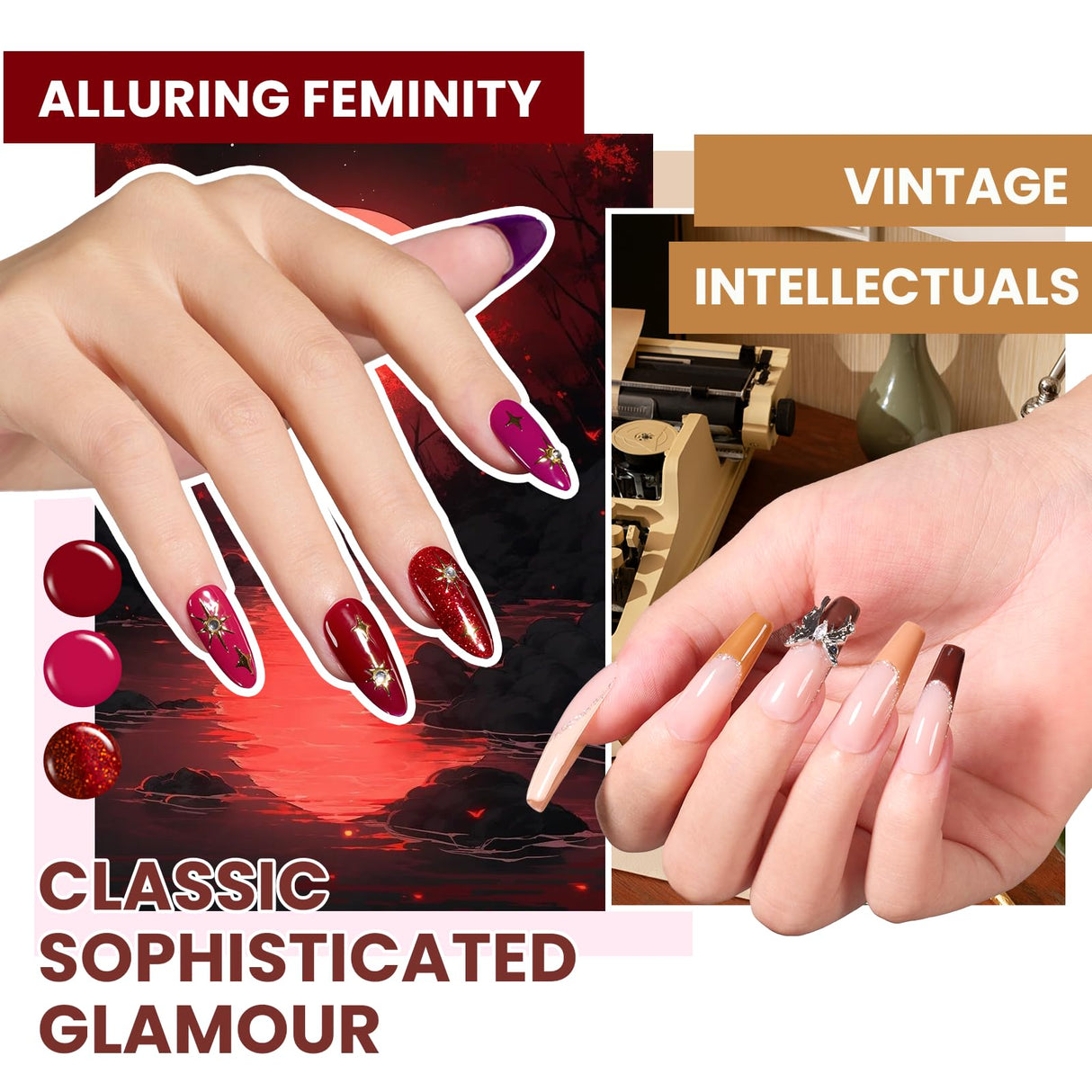 Beetles 110 PCS Gel Nail Polish Set, 100 Colors Infinite Inspiration All Season Red Brown Green Black Gel Polish with 5Pcs Base Top Coat Soak off UV Gel for Manicure Lovers DIY at Home Gifts for Women