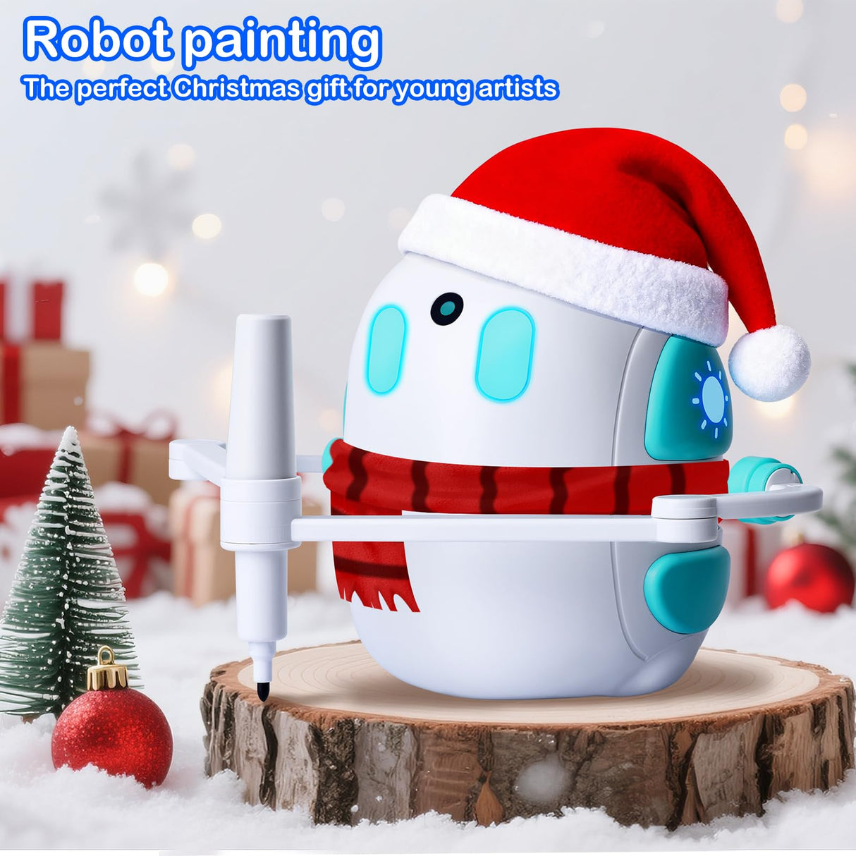 Drawing Robot for Kids 150 Educational Cards Smart Drawing Robot Voice Interactive Partner Montessori Painting Toy for Boys & Girls Ages 3-8 Perfect for Birthdays Christmas and Learning Fun