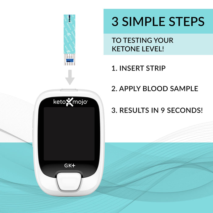 KETO-MOJO Test Strip Combo Pack for Use ONLY with The New GK+ Meter | 60 Blood Glucose + 60 Blood Ketone (120ct)