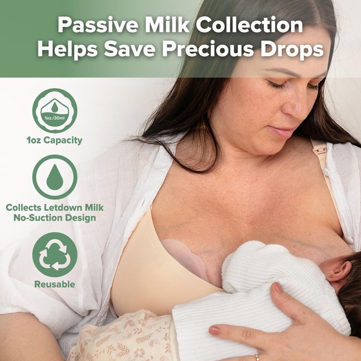 haakaa Petal Soft Silicone Milk Collector for Breastfeeding - 2 Count