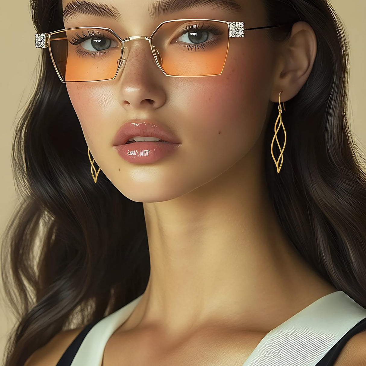 Gold Dangle Earrings 14K Gold Earrings for Women