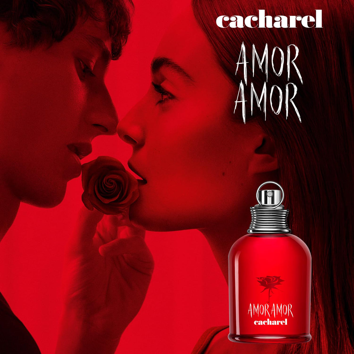 Cacharel Amor Amor, Eau de Toilette for Women, Floral, Ambery, Fruity With Notes of Jasmine & Vanilla, 3.4 Fl. Oz.