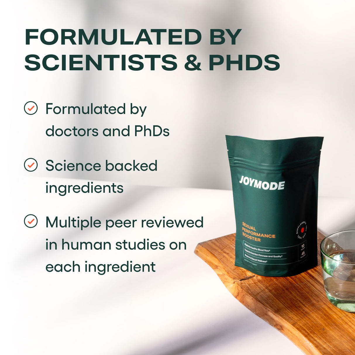 JOYMODE Performance Booster w/Arginine Nitrate, L-Citrulline, Vitamin C, and Ginseng - 30 Servings - Supports Nitric Oxide Blood Flow and Erection Quality