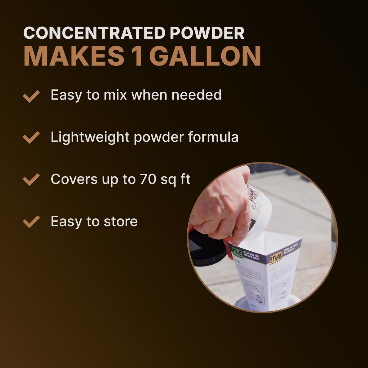 CAF Lift Pro Rust Stain Remover Concentrate for Concrete, Pavers, Brick, Tile and Grout, Outdoor Natural Cleaner Powder Makes 1 Gallon, No Scrub Rust Remover for Driveway, Patio and Asphalt Surfaces