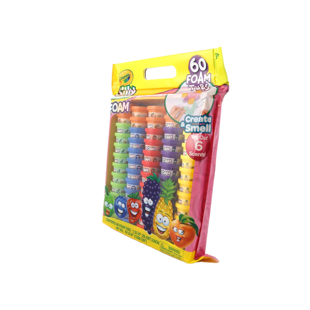 Crayola Silly Scents Foam Tubs - 60 x 1oz Play Foam for Kids, Fidget Toys & Christmas Gifts - Non-Toxic, Scented, & Colorful Kids Toys - Perfect for Arts & Crafts, Goody Bags, & Stocking Stuffers