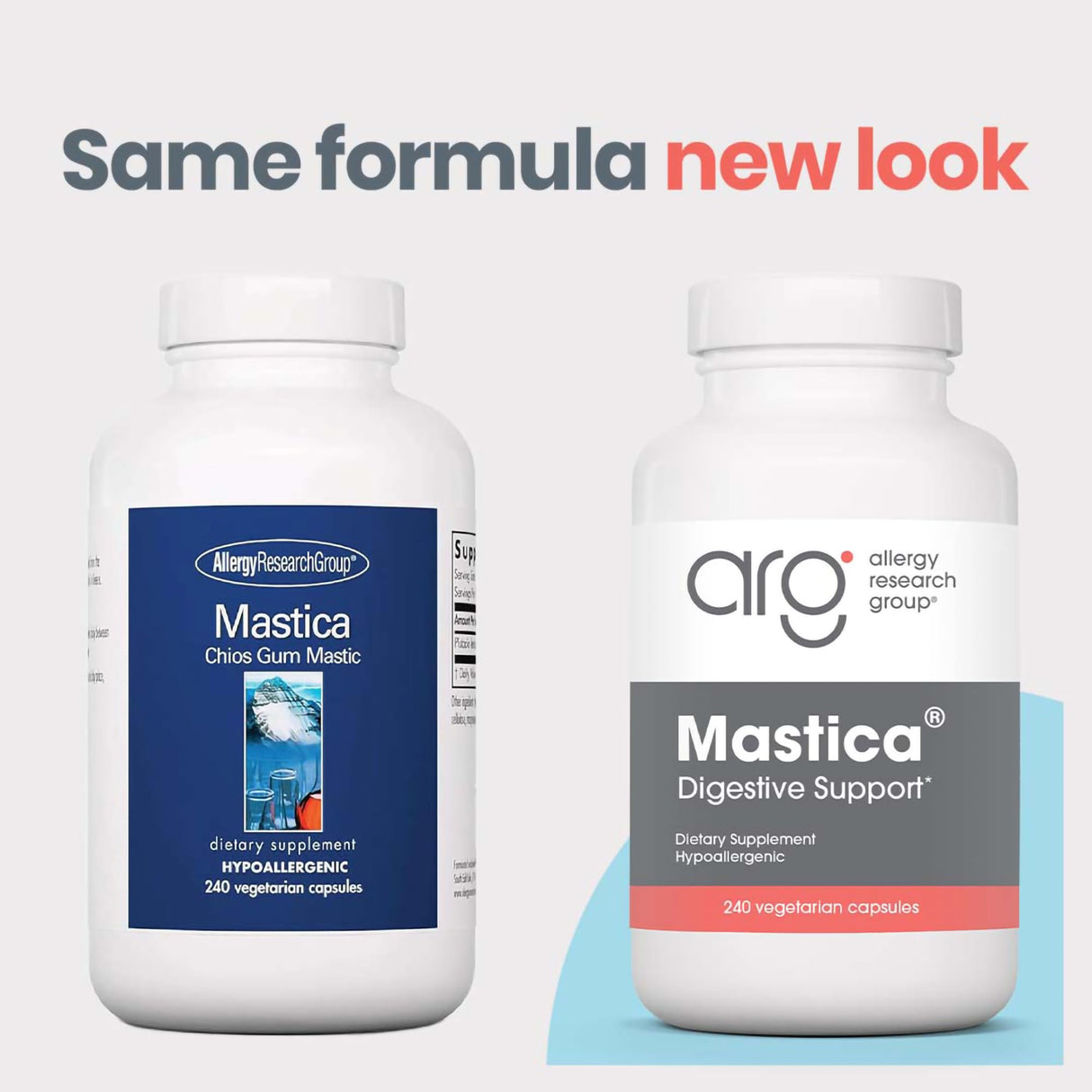 Allergy Research Group Mastica - Mastic Gum Capsules, Digestive Health Supplement for Adults, Mastic Resin Powder Capsules for Gut Health Support - 240 Count