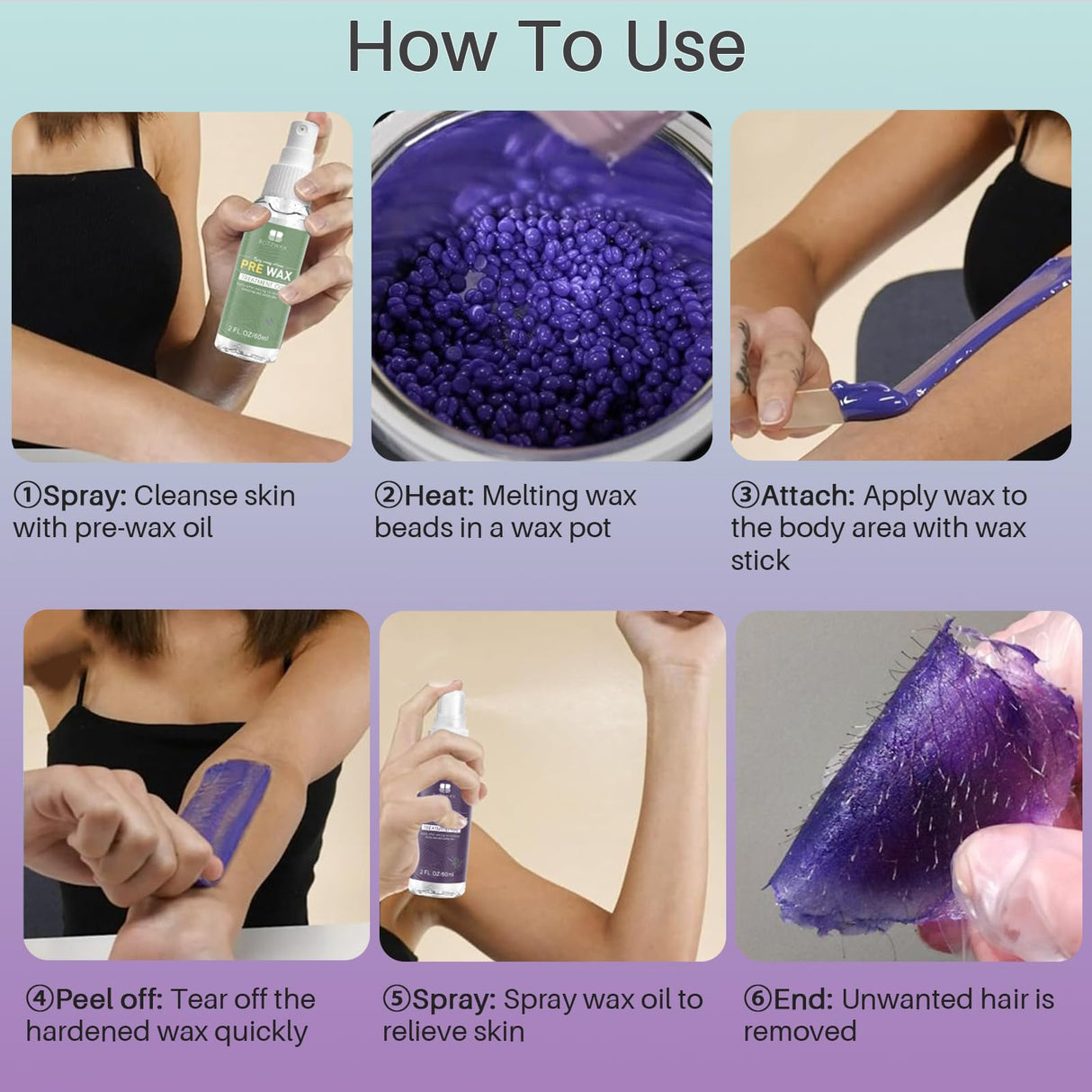 BLITZWAX Brazilian and Bikini Waxing Kit for Women, Hard Wax Warmer for Face, Legs, and Body, At Home Hair Removal Kit, Beginner Friendly, Quick Heating, 32pcs Wax Spatulas