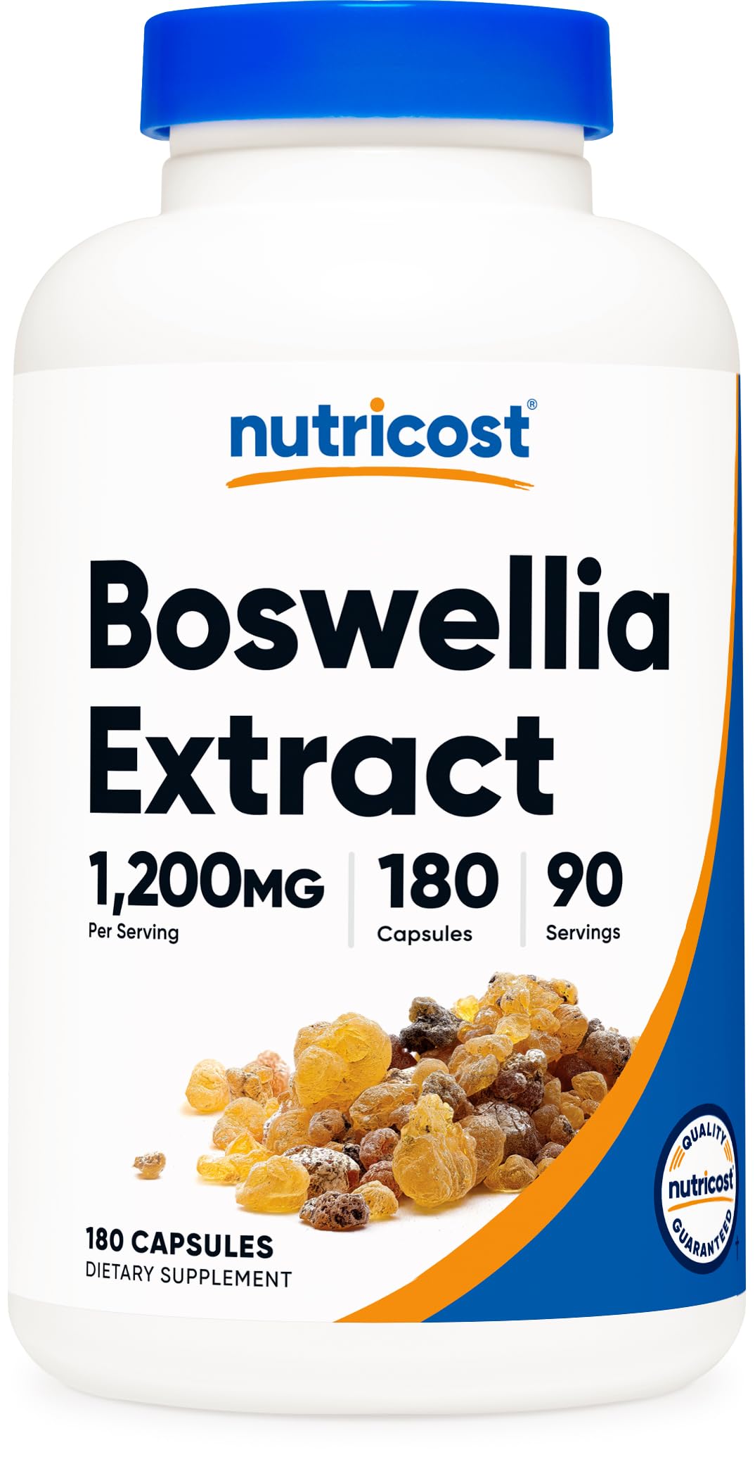 Nutricost Boswellia Extract Capsules (1,200 MG) (180 CAPS) - Gluten Free, Non-GMO, Vegan, 90 Servings