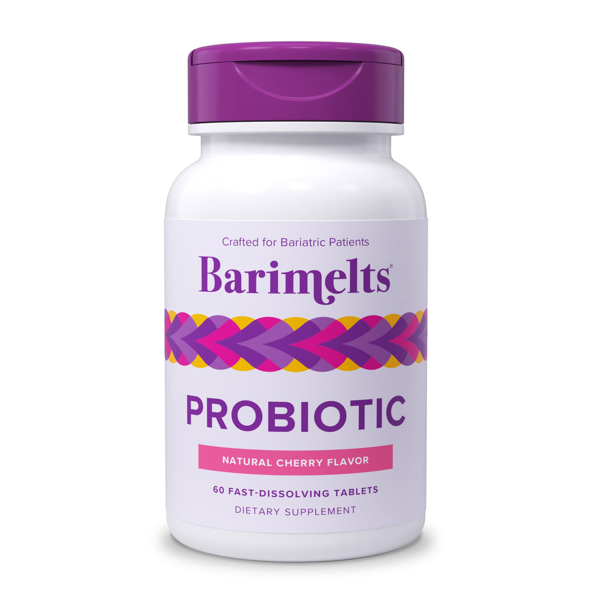 BariMelts Probiotic, 5 Billion CFU, 60 Fast-Dissolving Tablets (2-Month Supply), Sugar-Free Probiotics for Women, Support Gut Health After Bariatric Surgery, Natural Cherry Flavor