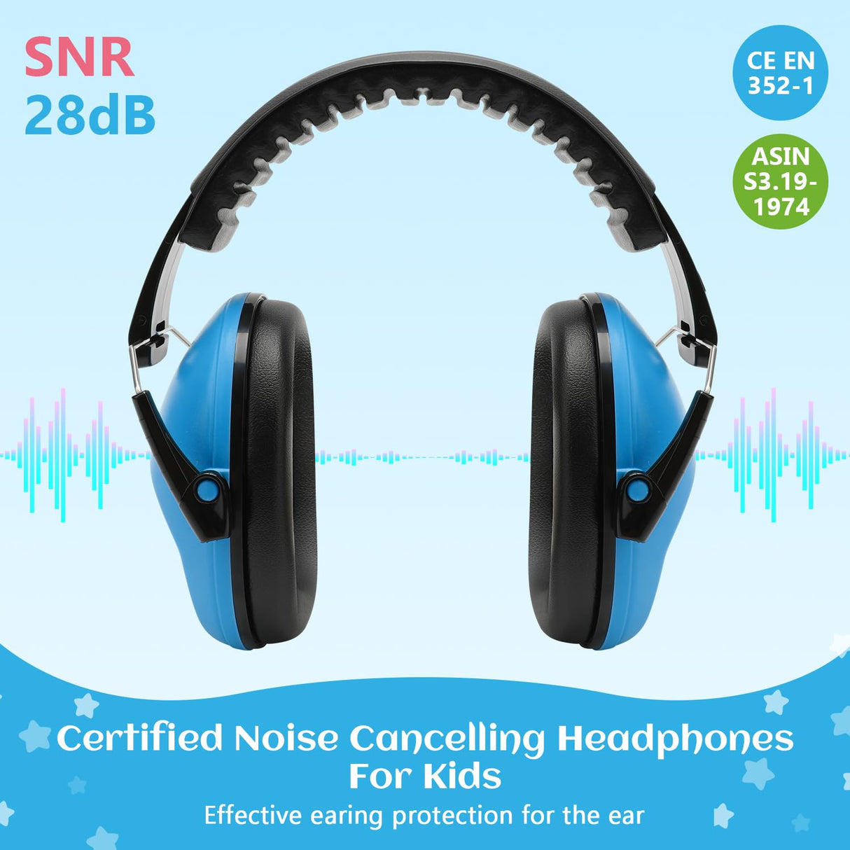 Floriogra 3 Pack Noise Canceling Headphones for Kids, Kids Ear Protection Earmuffs for Autism, Toddler, Children, Noise Cancelling Sound Proof Earmuffs/Headphones for Concerts, Air Shows, Fireworks