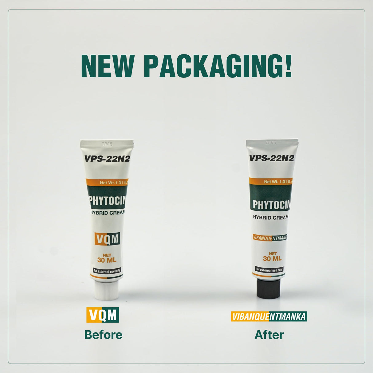 VQM - Phytocin Cream, Moisturizer Face Cream, Korean Moisturizer for Acne Prone Skin, Barrier Cream & Wrinkle Cream with PDRN, & Centella Asiatica, Salmon Cream, 30 mL