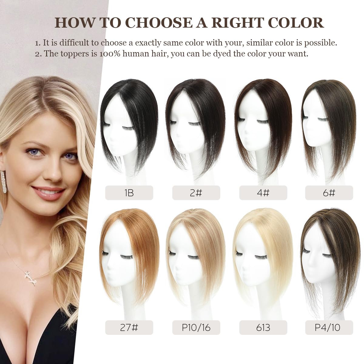 Aimeolyn Hair Toppers for Women Real Human Hair Upgrade Lace Base No Bangs Top Hair Pieces Premium Remy Toppers 12inch