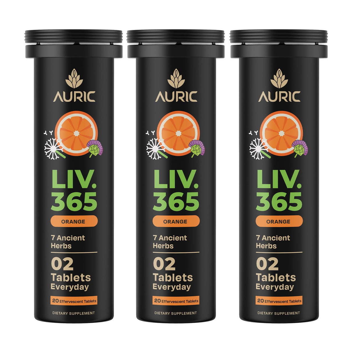 Auric Herbal Liver Support Supplement | Milk Thistle (Silymarin), Turmeric, Garlic, Ginger for Liver Health | Advanced Detox & Cleansing Formula for active Liver | 60 Tablets | Plant Based Gluten-Free