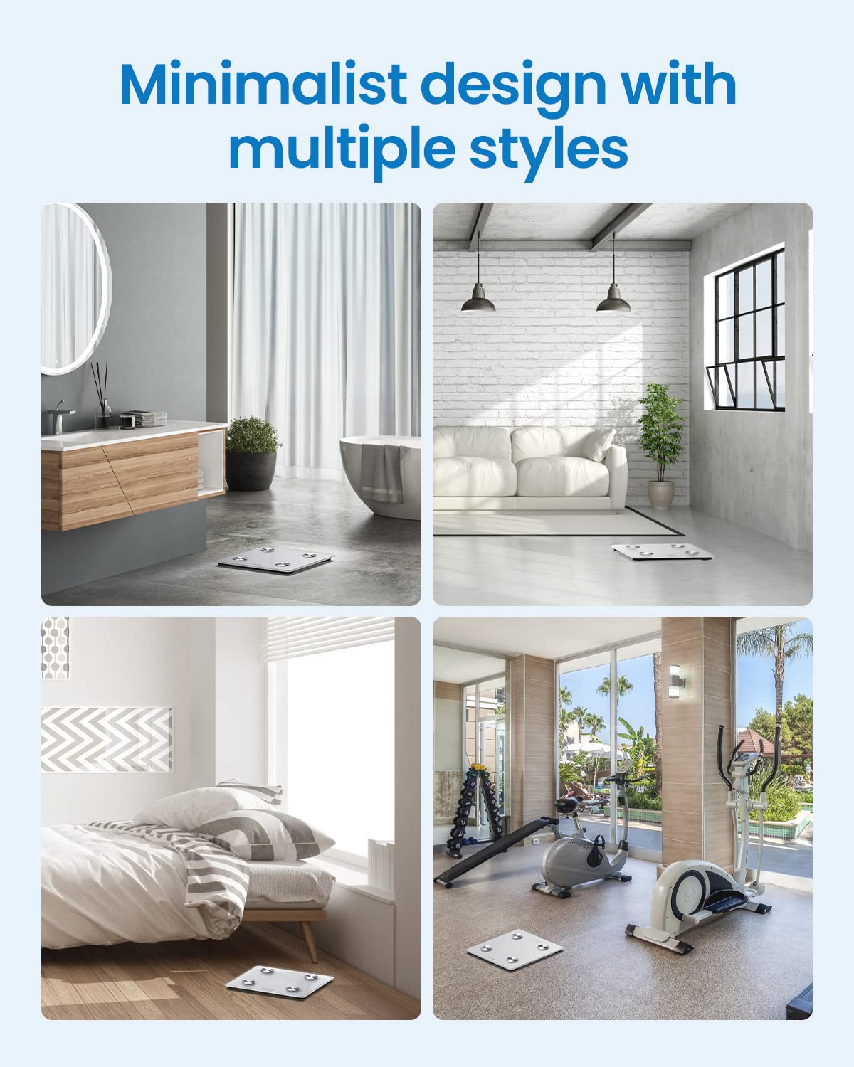 RENPHO Smart Scale, Digital Bathroom Scale for Weight, Scale with BMI, Body Fat, Muscle Mass, Body Composition Analysis, Highly Accurate Bluetooth Scale with APP, 400lbs, White-Elis 1